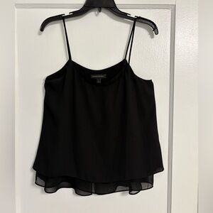 Banana Republic Camisole layered shirt tail chiffon camisole Black Size Small